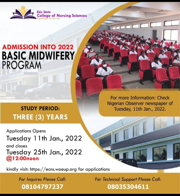 EDOCONS Basic Midwifery Admission Form 2022/2023