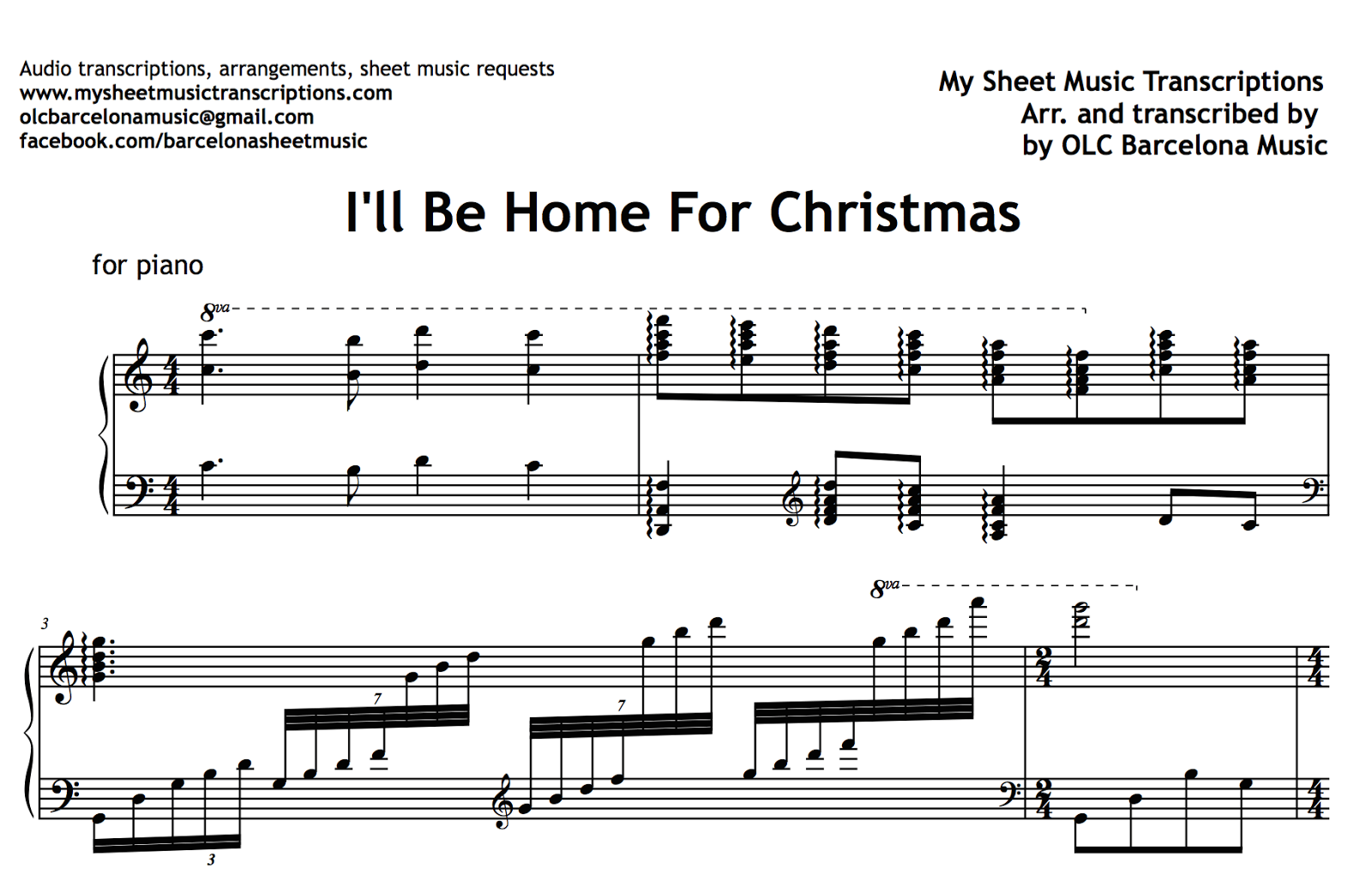 drivenwithdesign I Ll Be Home For Christmas Free Sheet Music Pdf