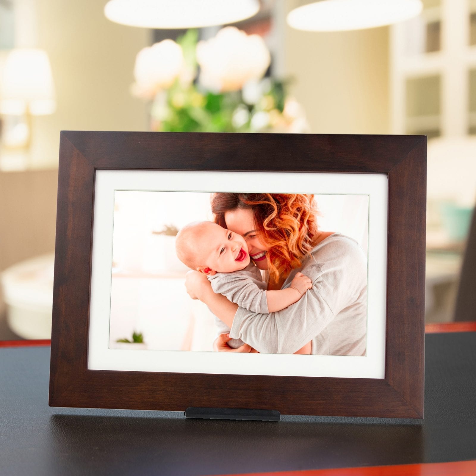 PhotoShare Friends and Family Smart Frame 8" Espresso Simply Smart Home