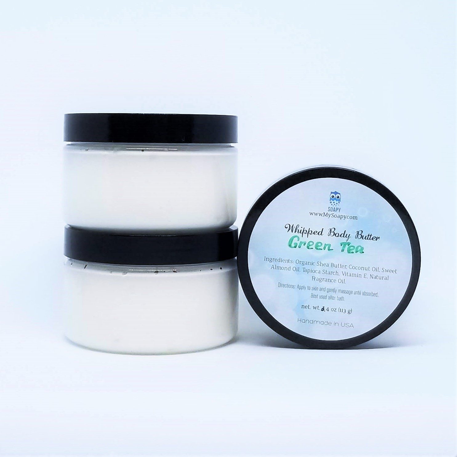 Handmade Whipped Body Butter "Green Tea" Soapy Bath and Body Products