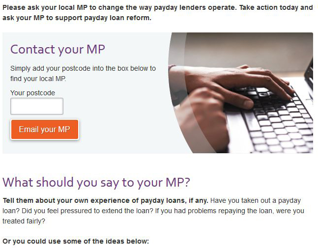 Case Study StepChange and the WriteToThem embeddable tool / mySociety