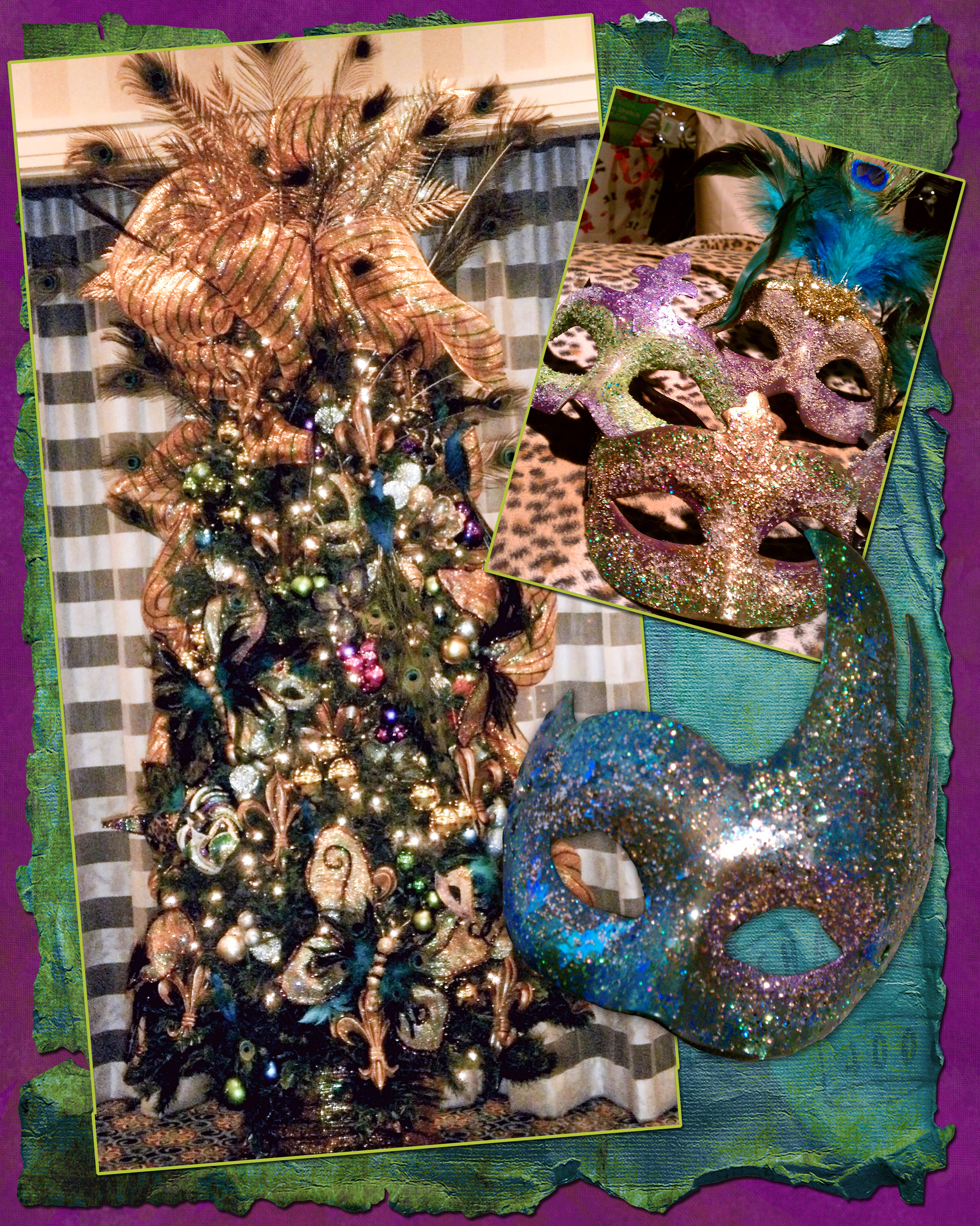 Mardi Gras Christmas Decorations Mardi Gras Themed Christmas Tree Decorations My SugarLump Creations