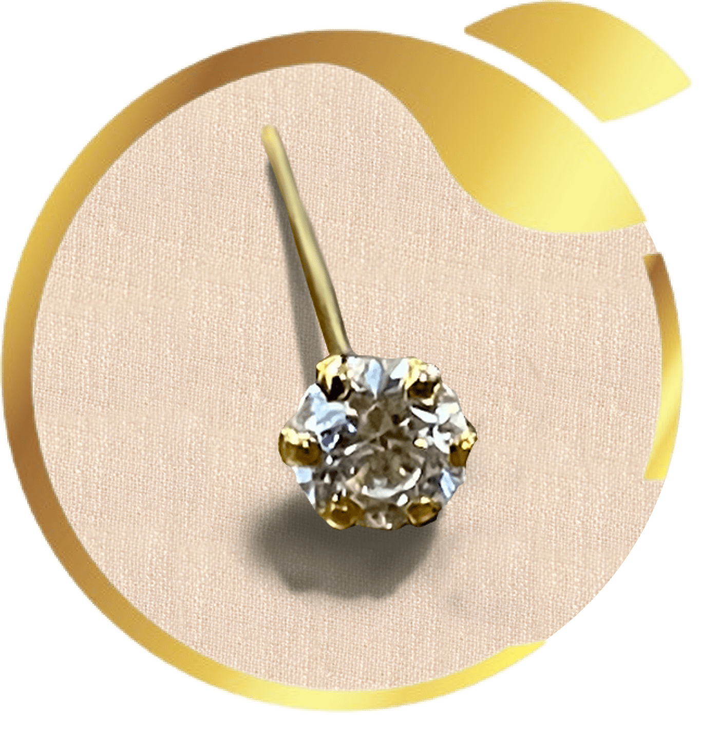 Nose Piercing Services With Medicated Gold Needle And Studs