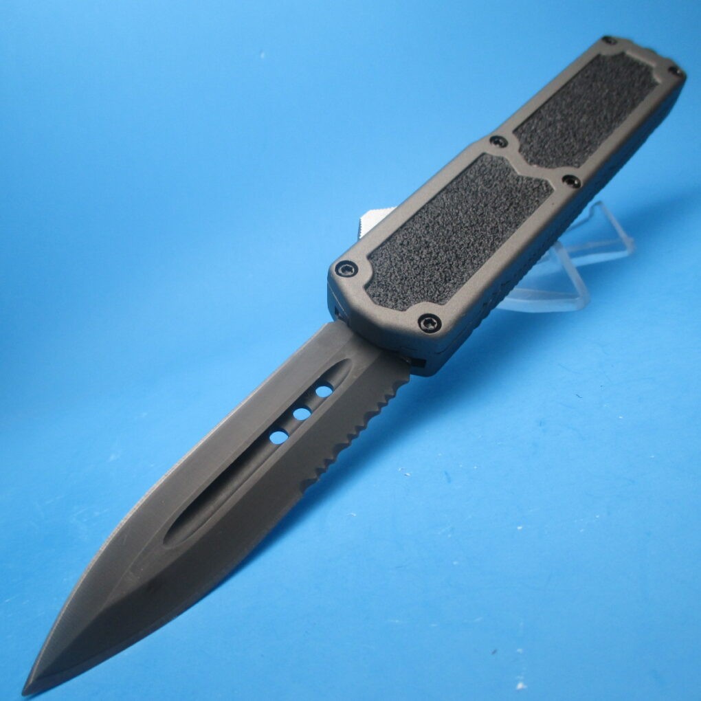 Gray Titan 2 OTF 8 & 5/8" Tactical DoubleEdge Serrated