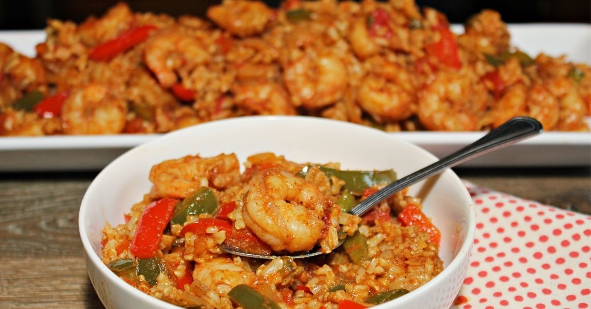 Mexican Shrimp & Rice THM "E", Gluten Free, Low Fat My Table of Three My Table of Three