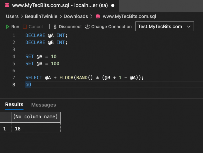 How To Generate Random Numbers In SQL Server? My Tec Bits