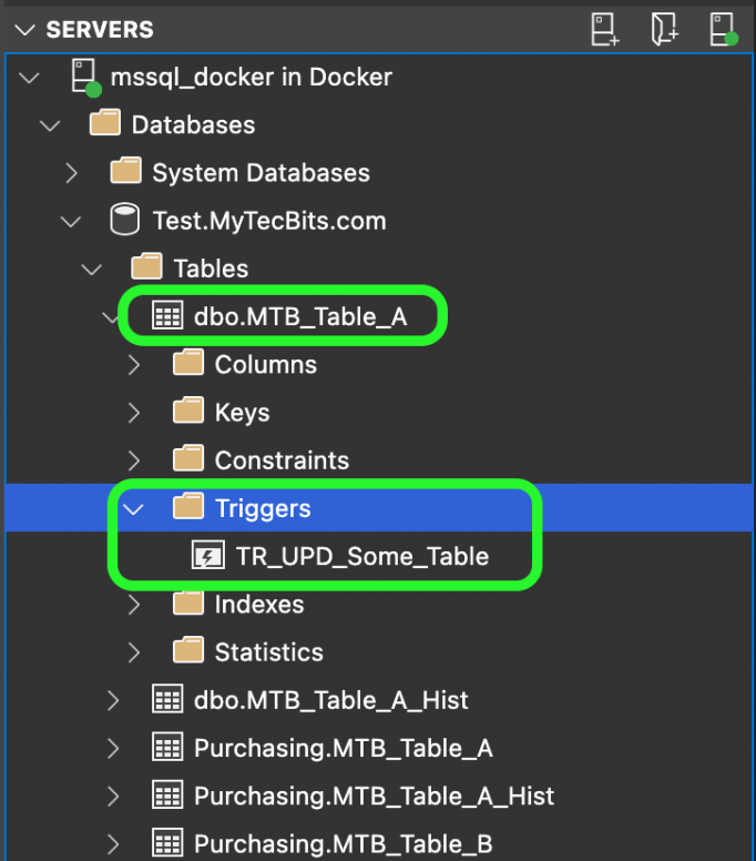 Finding triggers on table or schema in SQL Server DB My Tec Bits