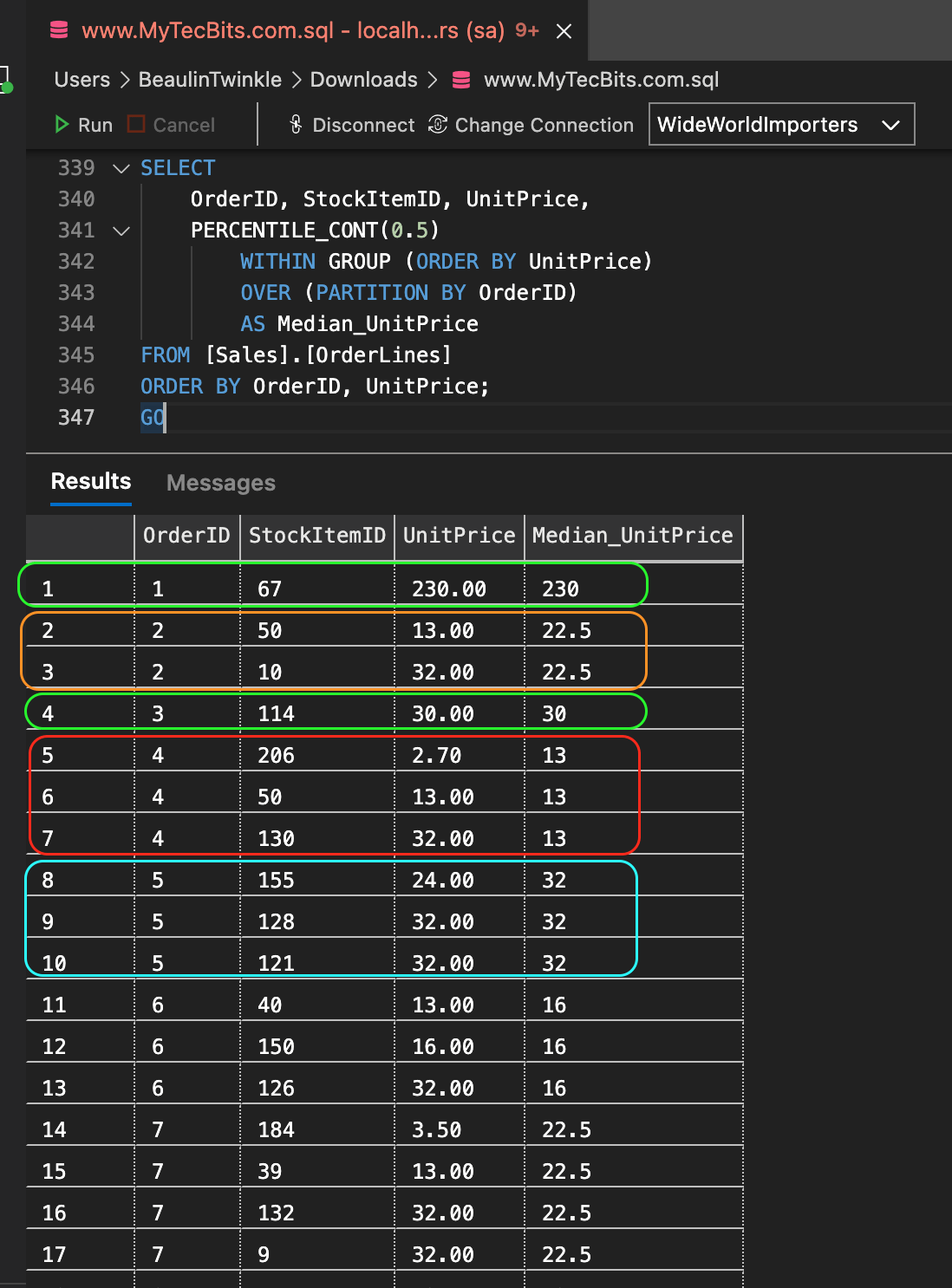 How to calculate median in SQL Server? My Tec Bits