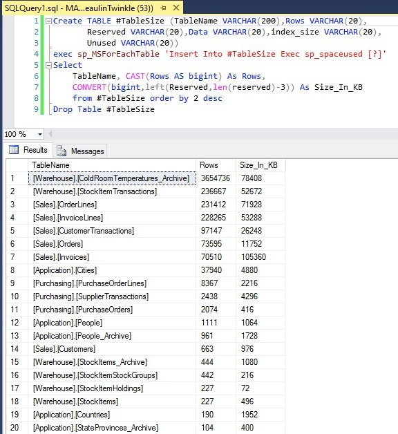 How To Calculate Table Size In Sql Server