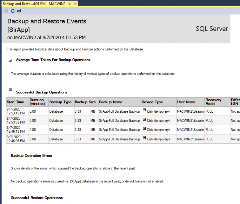 Getting database backup history in SQL Server My Tec Bits