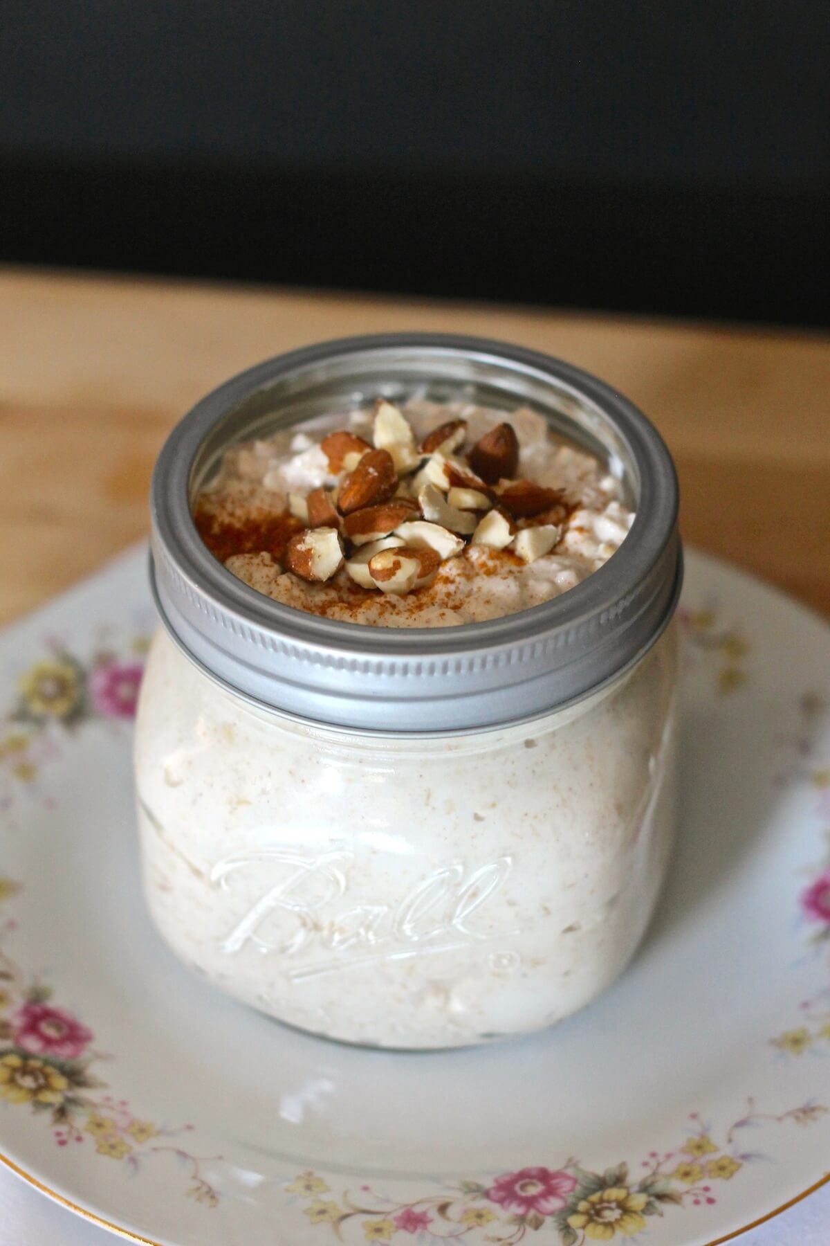 Overnight HoneyAlmond Cinnamon Yogurt Oatmeal MyThirtySpot