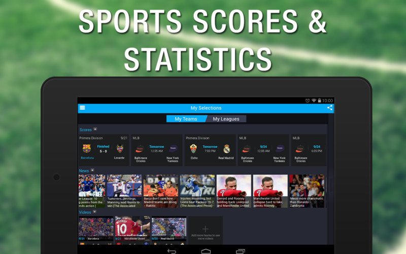 Free Live Sports Scores 365Scores cell phone app