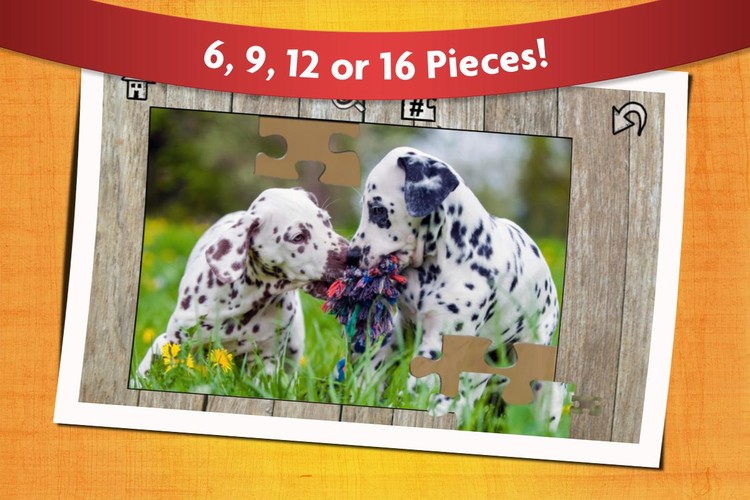 Free Dogs Jigsaw Puzzles for Kids cell phone game