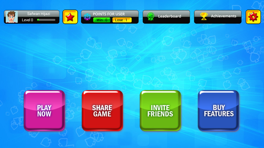 Free Spades Card Game cell phone game