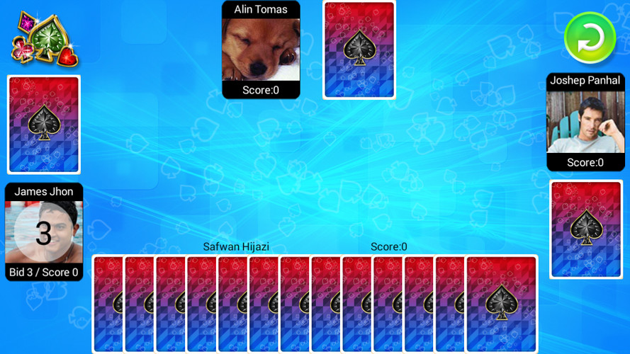 Free Spades Card Game cell phone game