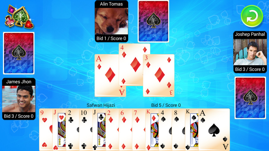 Free Spades Card Game cell phone game