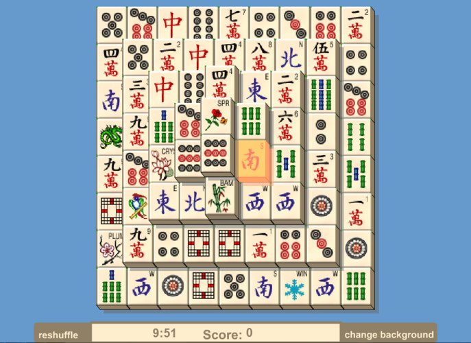 Free Mahjong Solitaire Free cell phone game