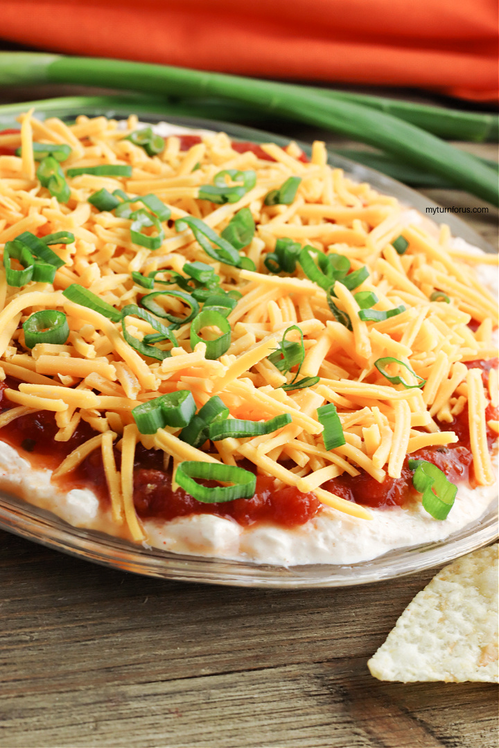 Taco Dip with Salsa My Turn for Us