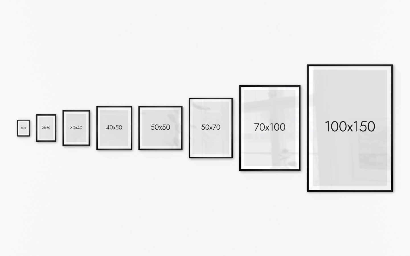 Frames in different sizes