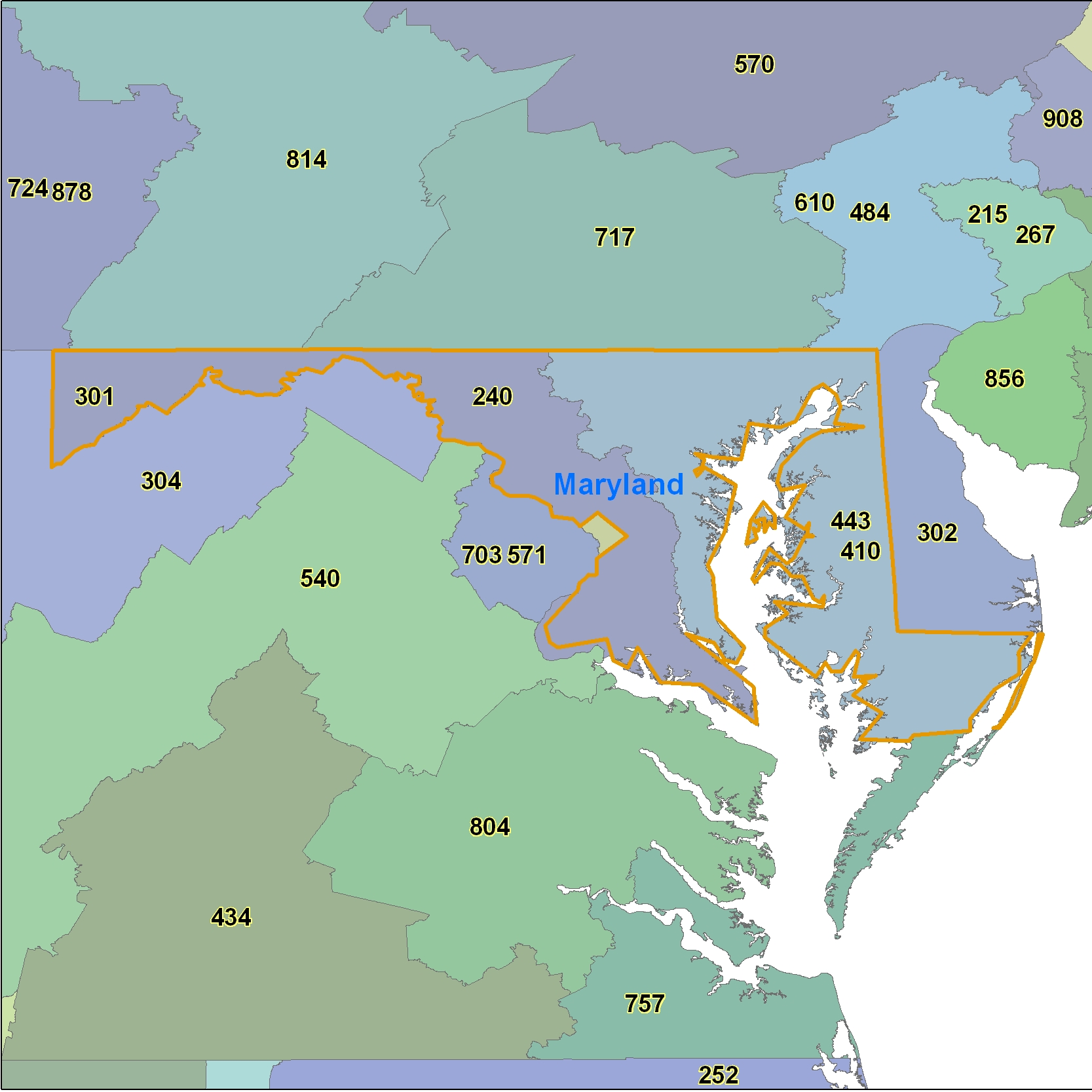 Zip Codes Map With State Of Md