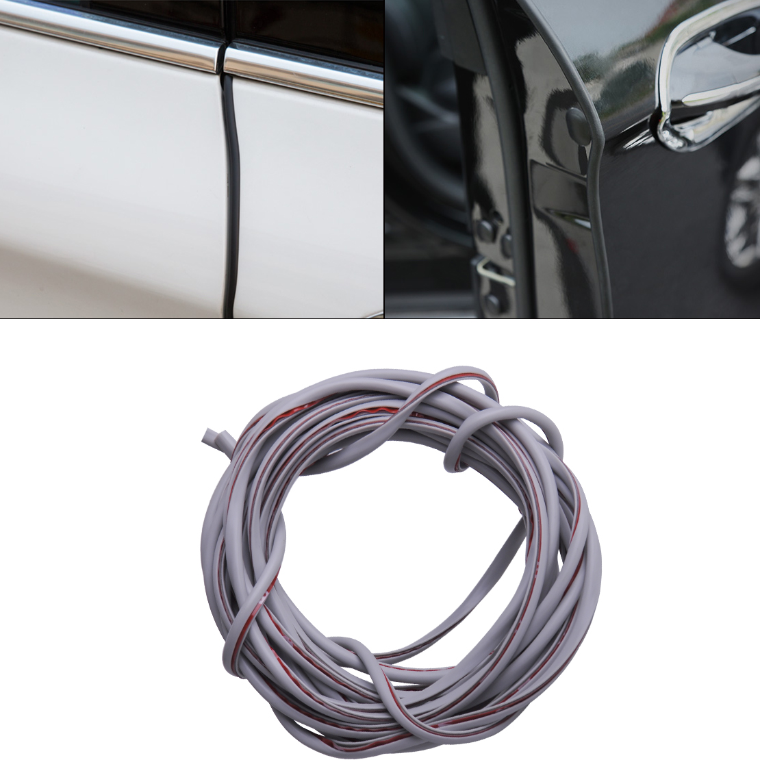 16FT Grey Moulding Trim Protector Strip Scratch Guard Car Door Edge
