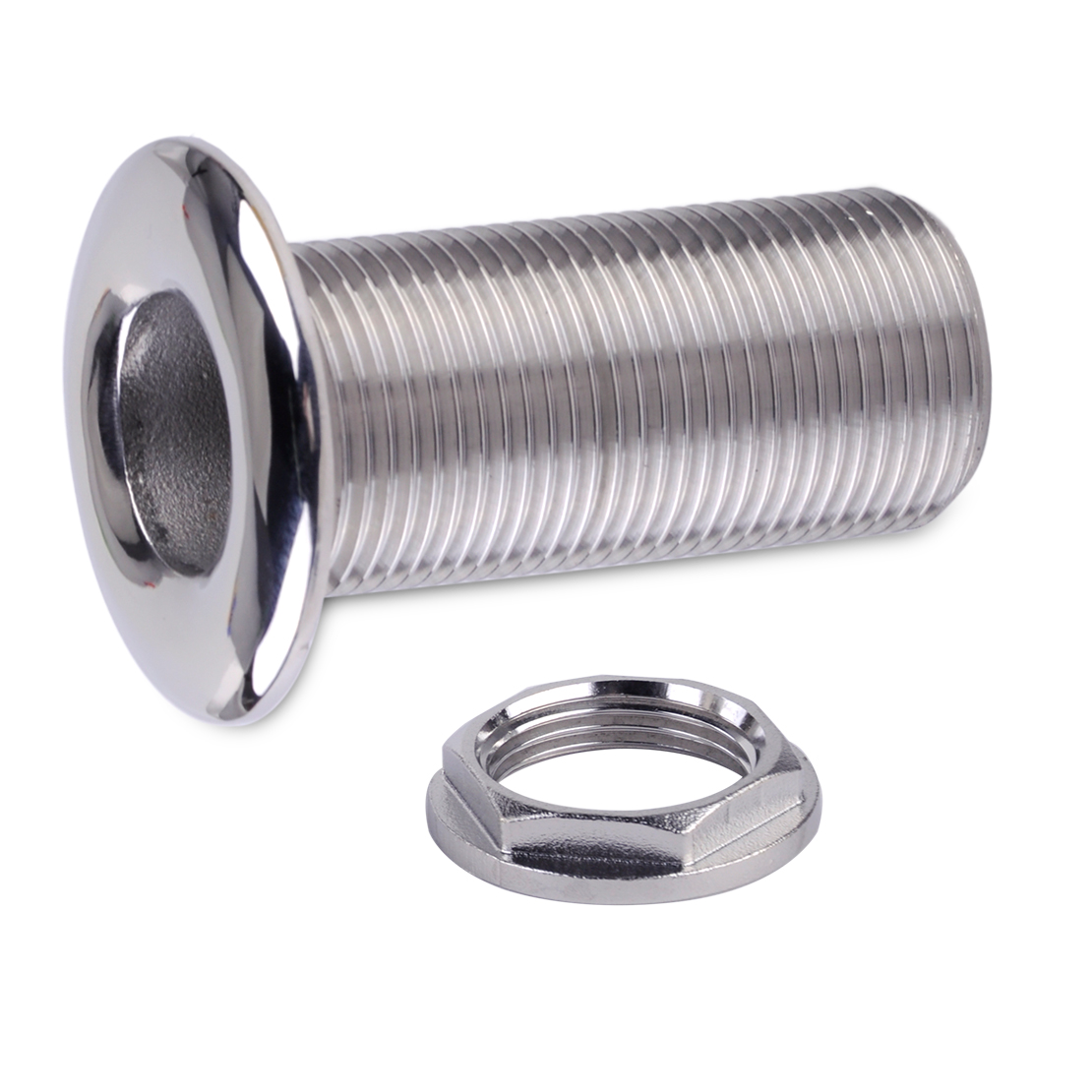 316 Stainless Steel 8cm Boat Thru Hull Fitting 1" Hose Barb Marine