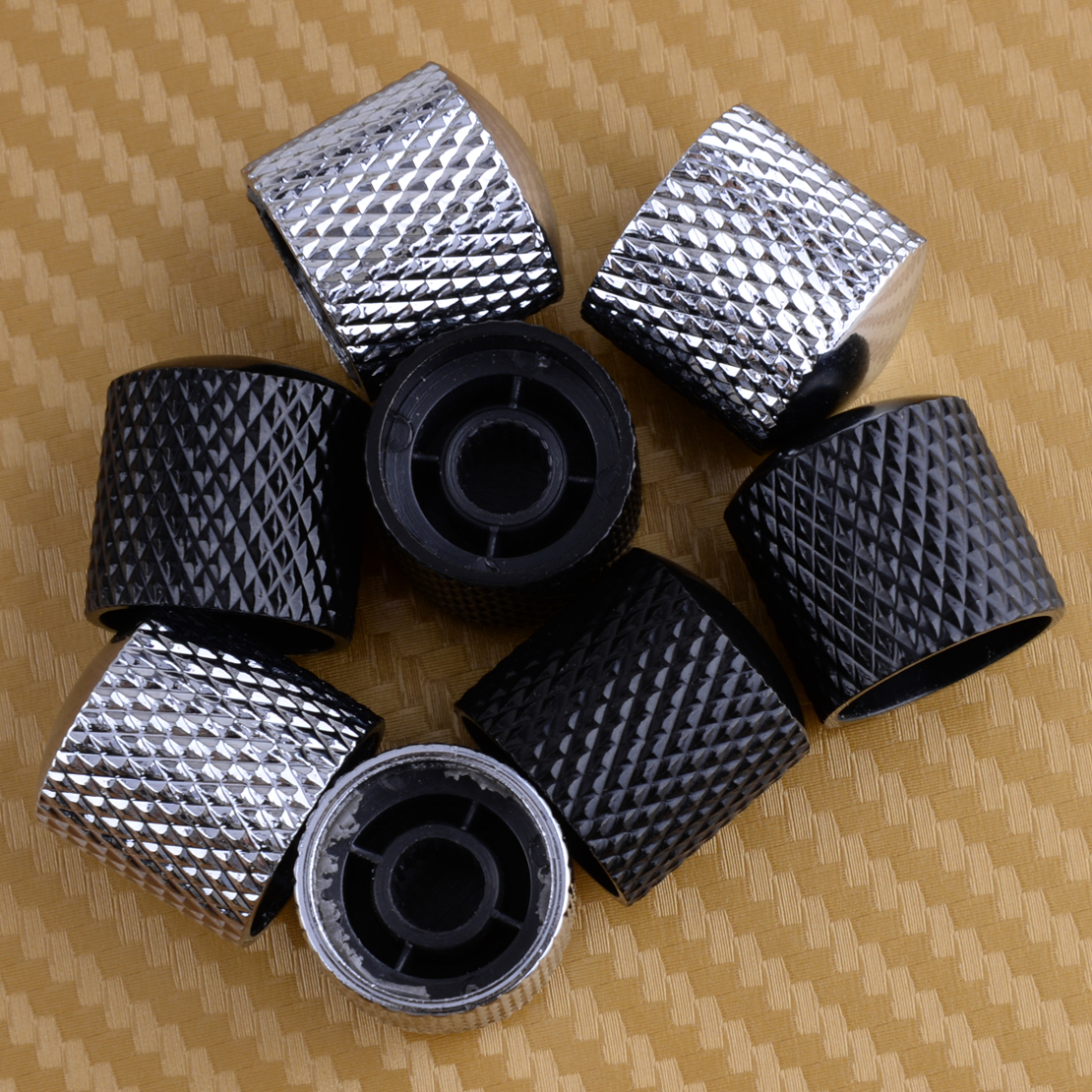 4pcs Screw Splitshaft Dome Tone Volume Control Knobs For Electric