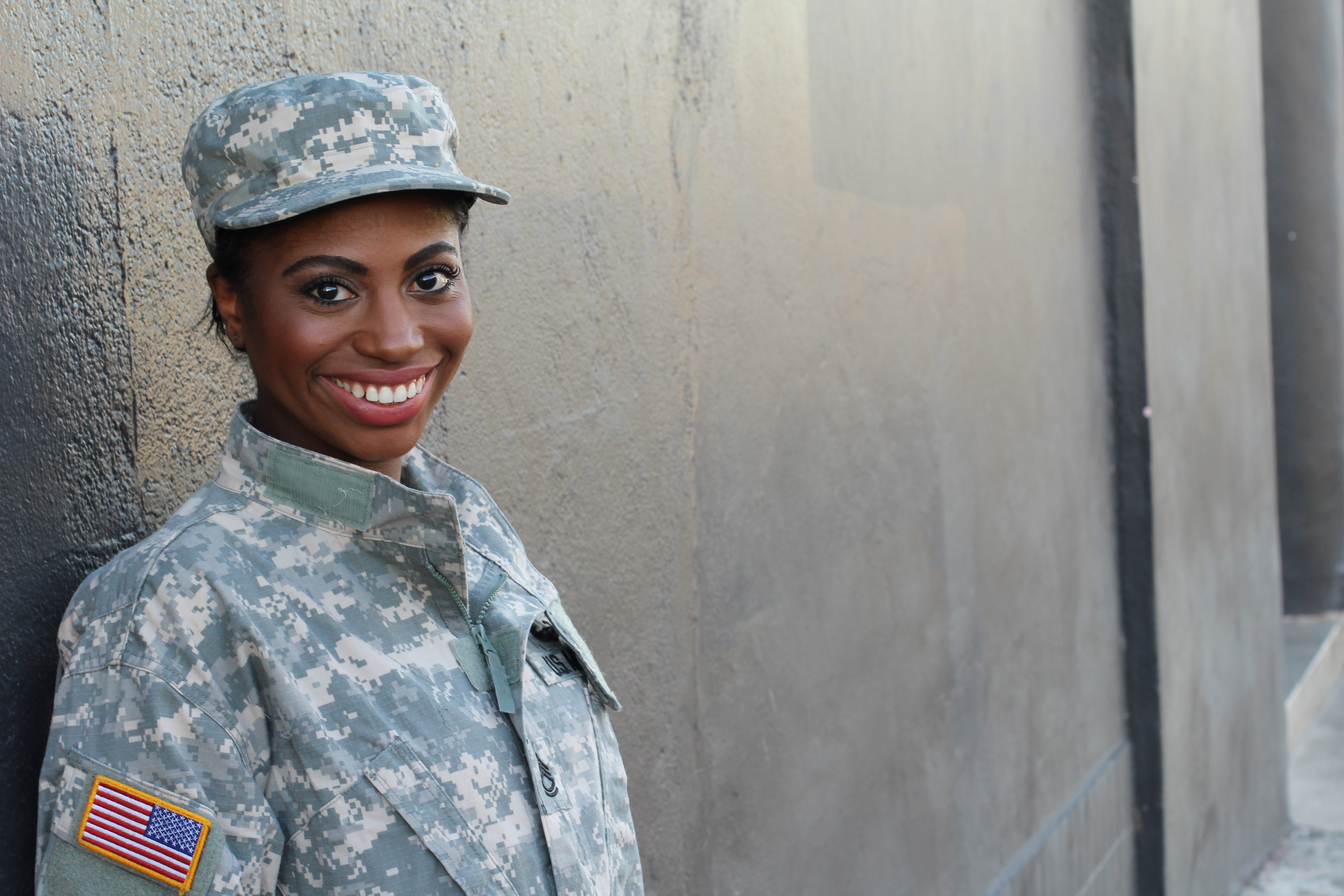Veteran Female African American Soldier Smiling National Association