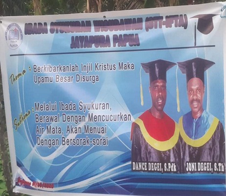 Ibadah Pengucapan Syukur 2 Orang Wisudawan STT IFTA Jayapura