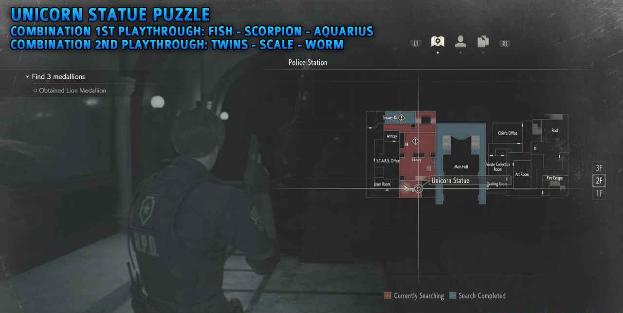 Resident Evil 2 Unicorn Statue Puzzle