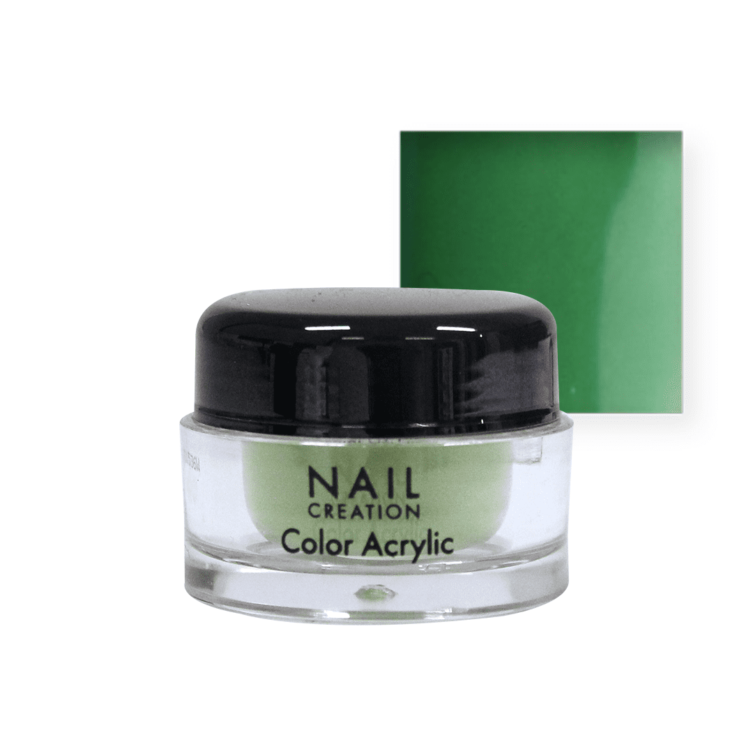 Color Acrylic Powder Poison Green Nail Creation