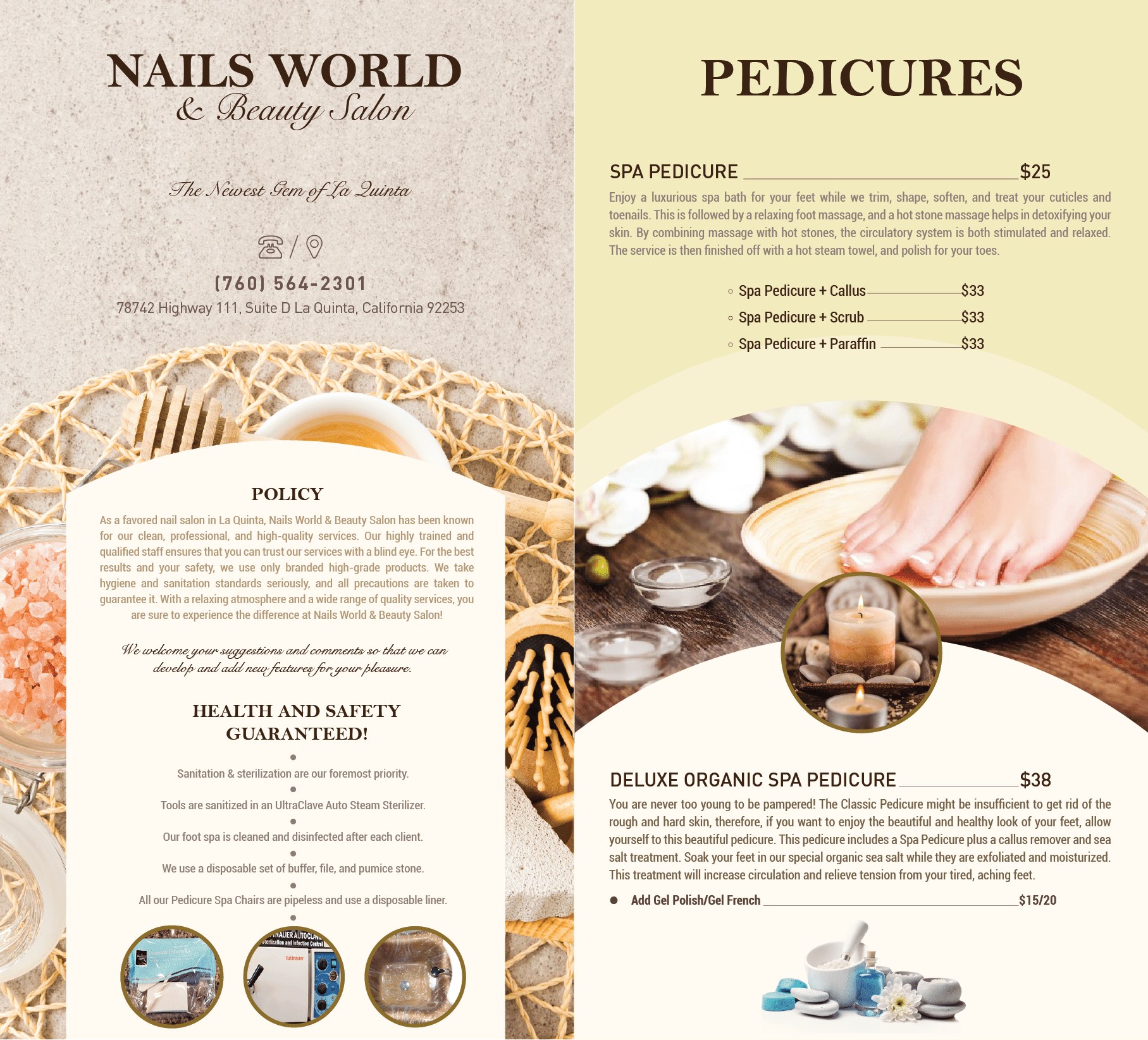 Services Nails World & Beauty Salon