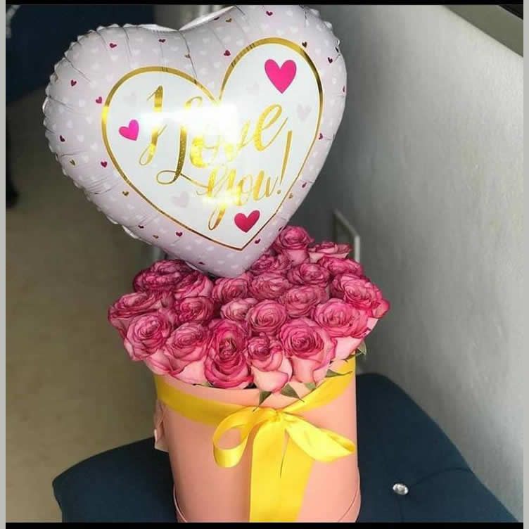 Flower Box and Love Balloon Nairobi Fresh Flowers