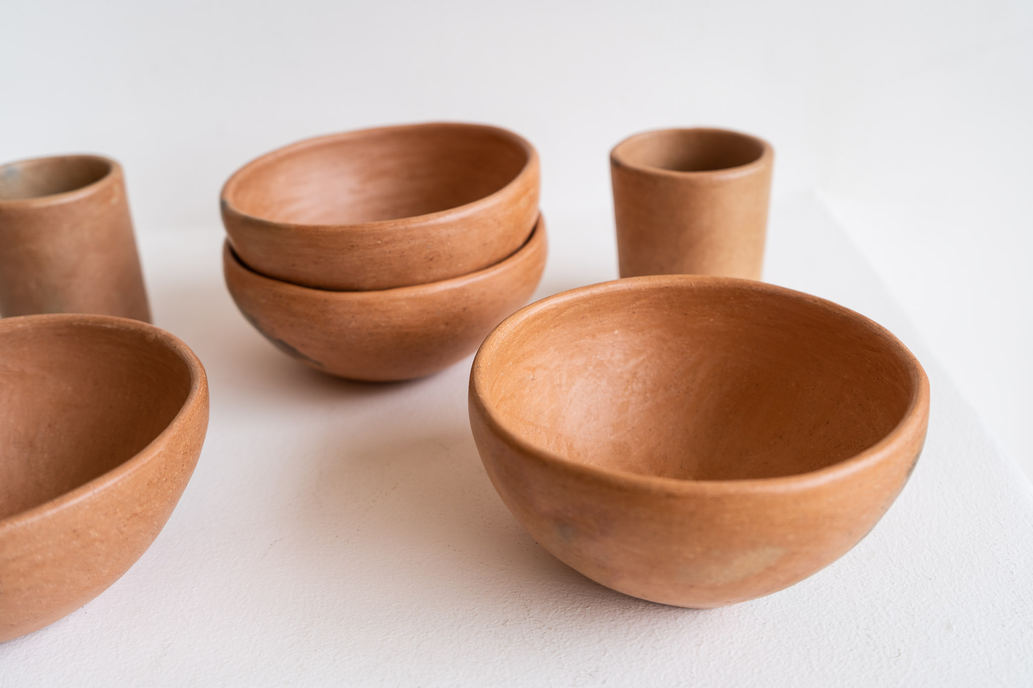 Mixe Natural Clay Bowls Set of 6 Nakawe Trading