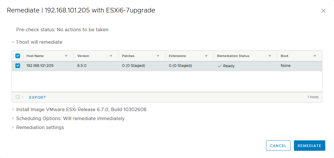How to Update VMware ESXi 6.5 to 6.7 by Installing Patches