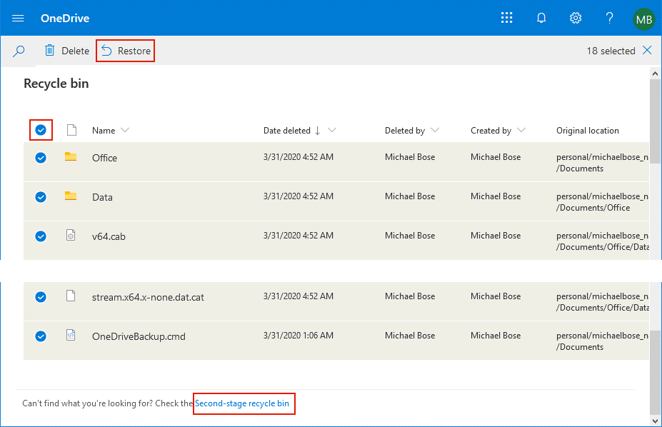 How to Perform OneDrive Back Up and Recovery