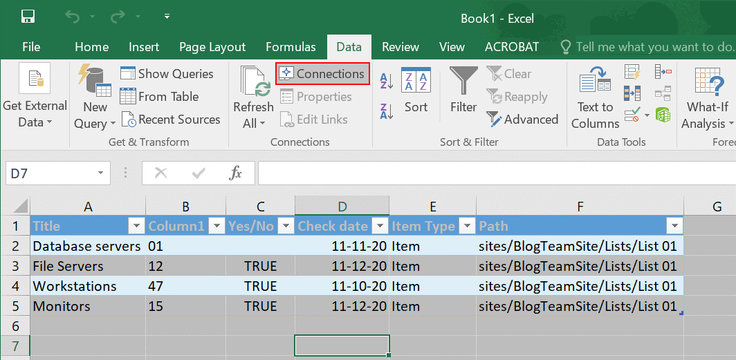 Importing and Exporting Data from SharePoint Online and Excel