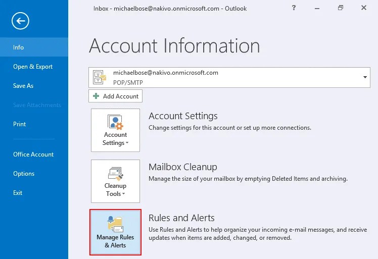 Moving an Office 365 Email to Another Email Address