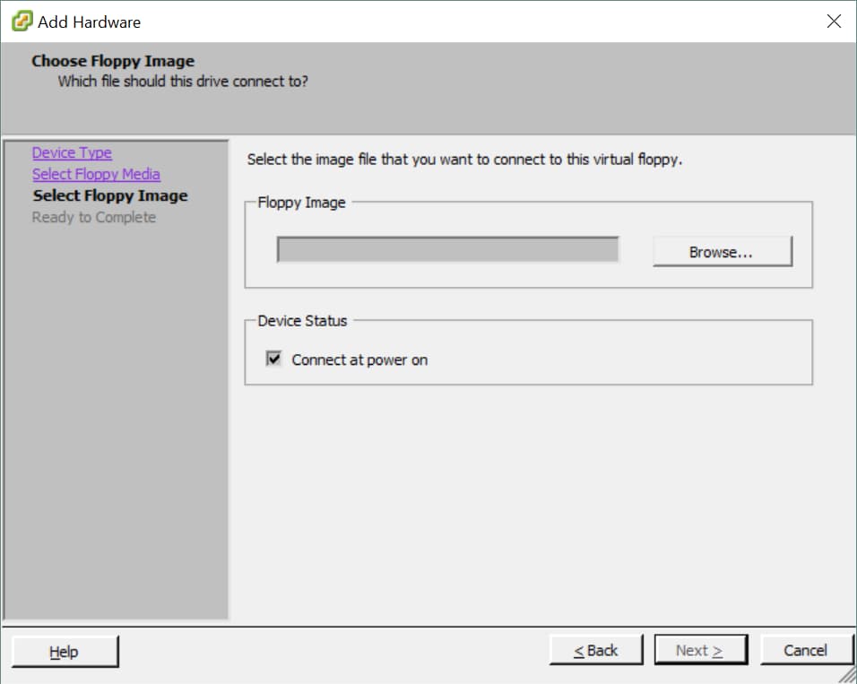 How to Add a Virtual Floppy Drive to VMware VMs