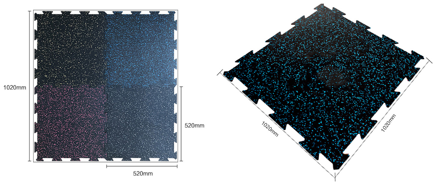 China Interlocking Rubber Tiles Foam Material Bottom Layer factory and