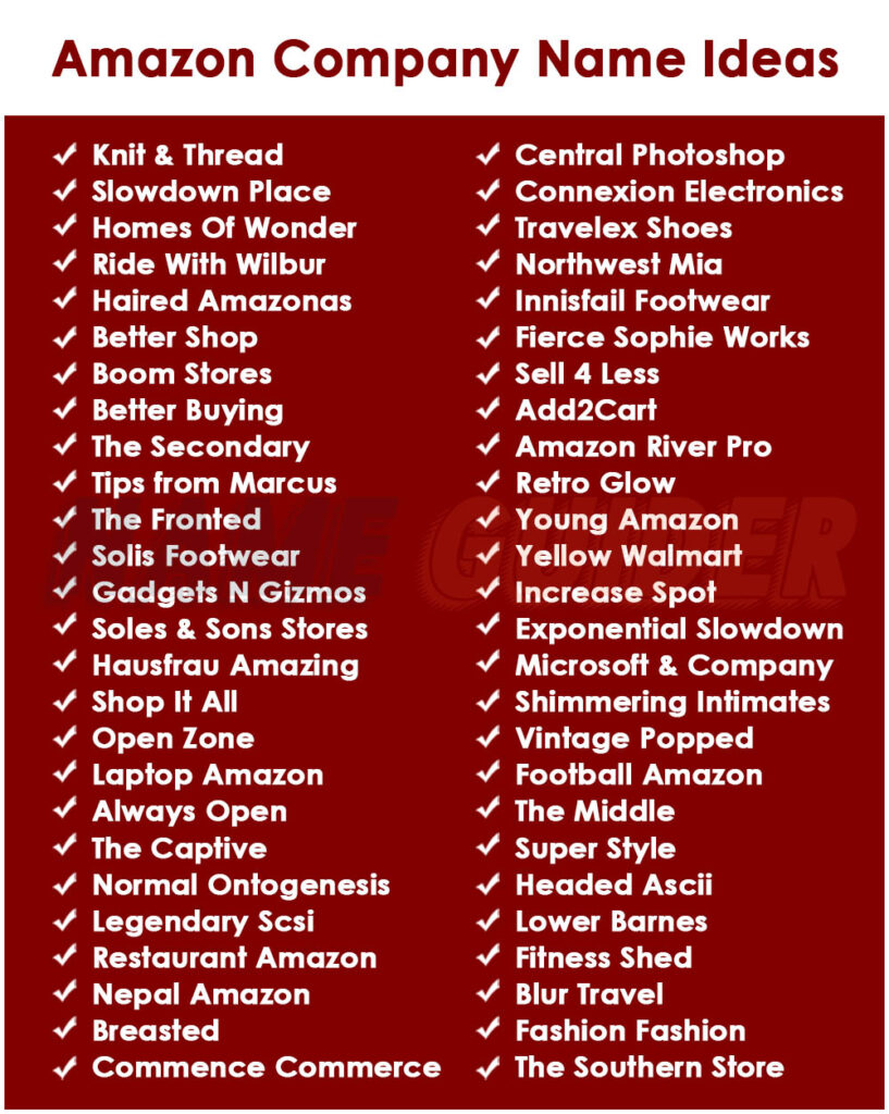 850+ Amazon Company Name Ideas (2023) Name Guider