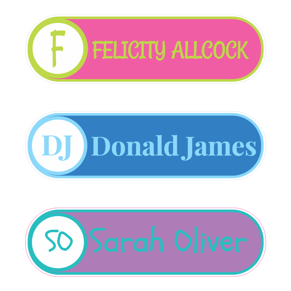 Monogram Name Labels Vinyl Name Stickers Nameitlabels
