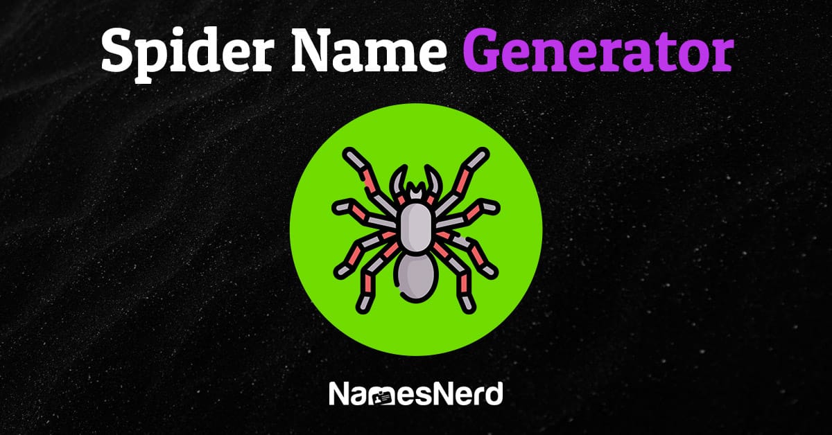 Spider Name Generator [255+ Cool Name Ideas!]