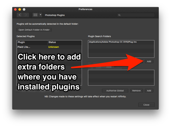 How to install Plugins in Affinity Photo namesuppressed