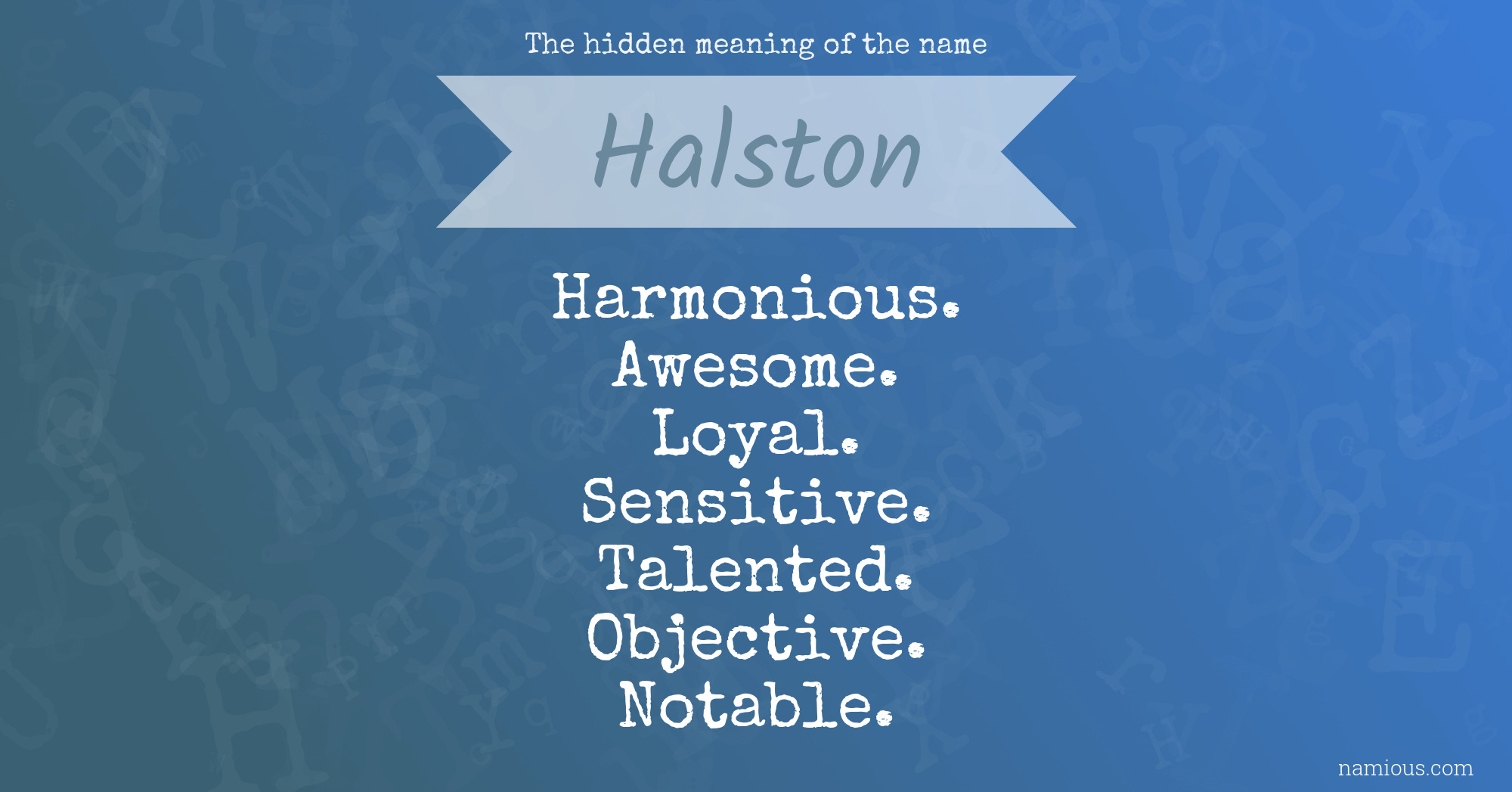 Halston Name Meaning Christian Baby Boy Name Halston Meanings