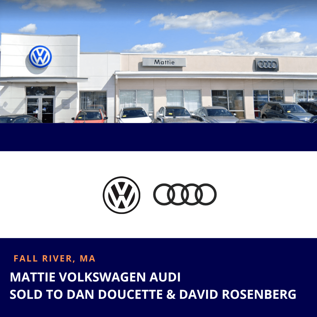 Mattie Volkswagen Audi in Fall River, MA Sold to Dan Doucette and David