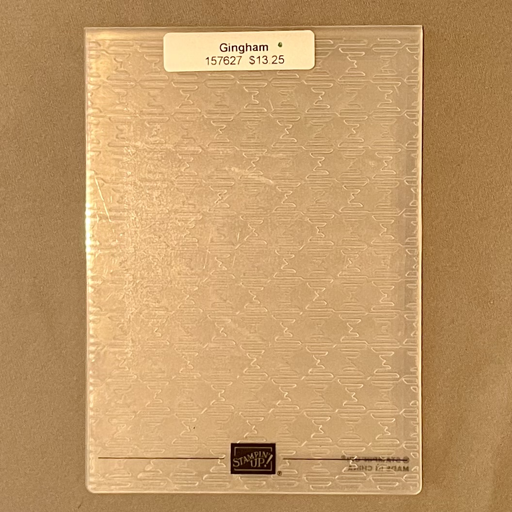 Gingham Embossing Folder Nancy's Nifty Notes