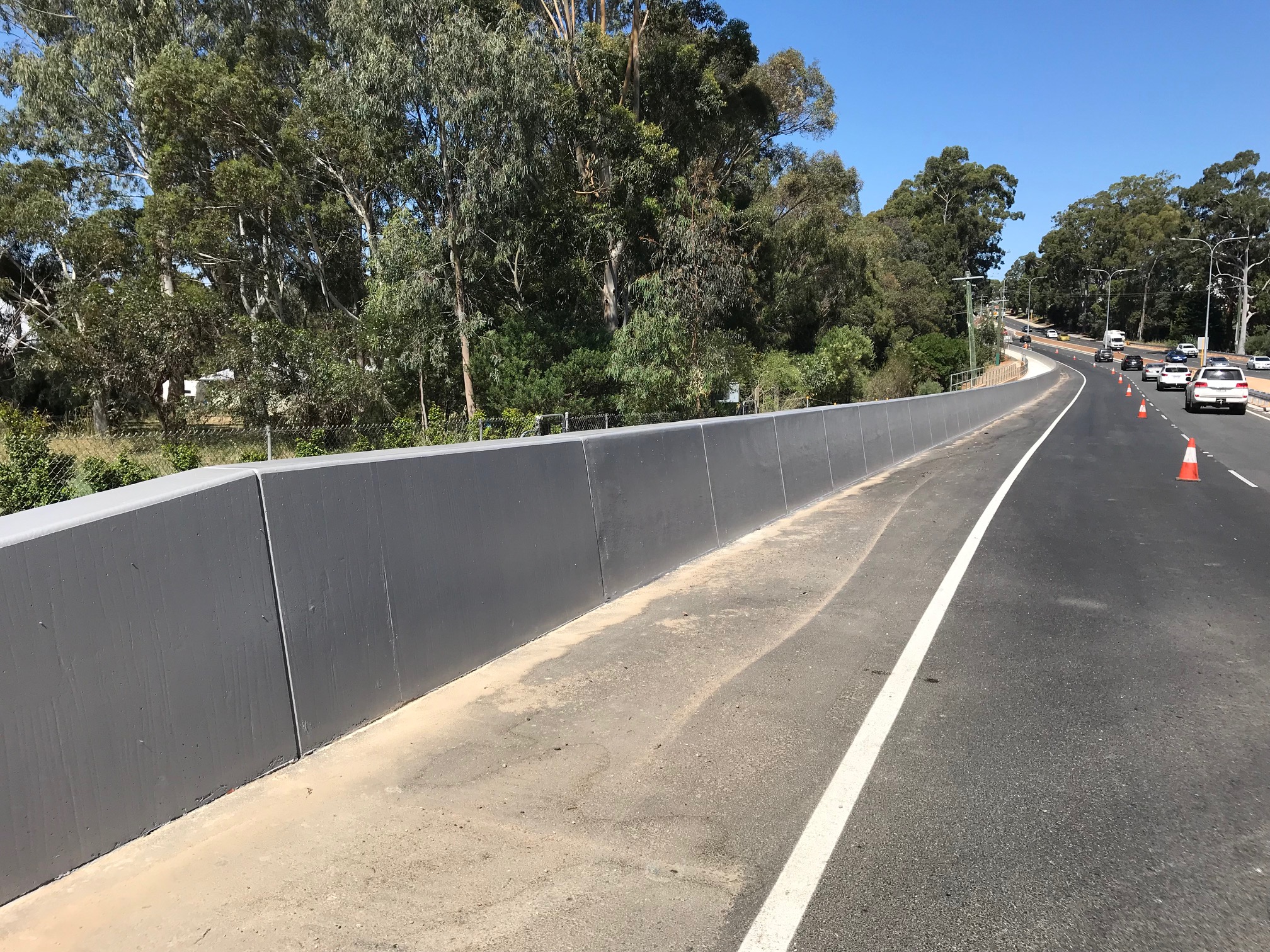Mundaring Concrete Traffic Barrier Great Eastern Hwy Nanokote WA