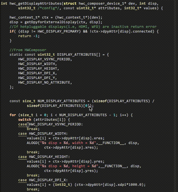 C/C++ Source Code Completion With and Vim for Android and