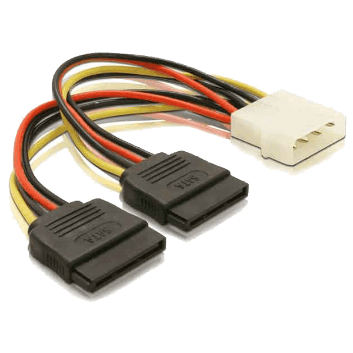 SATA Power Cable 1x Molex 2x SATA Nash Computers
